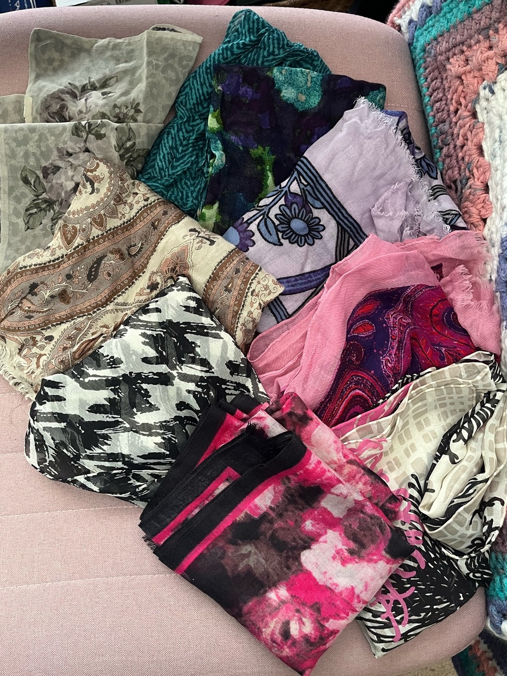Talbots Scarf Bundle 8 - Floral, Paisley & Abstract Prints